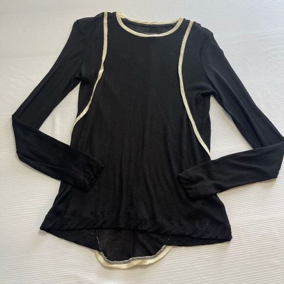 Rag & Bone Andrea Long Back Sleeve Blouse Modern Top Size Medium - Picture 2 of 8